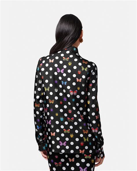 Versace Butterflies Silk Shirt for Women 